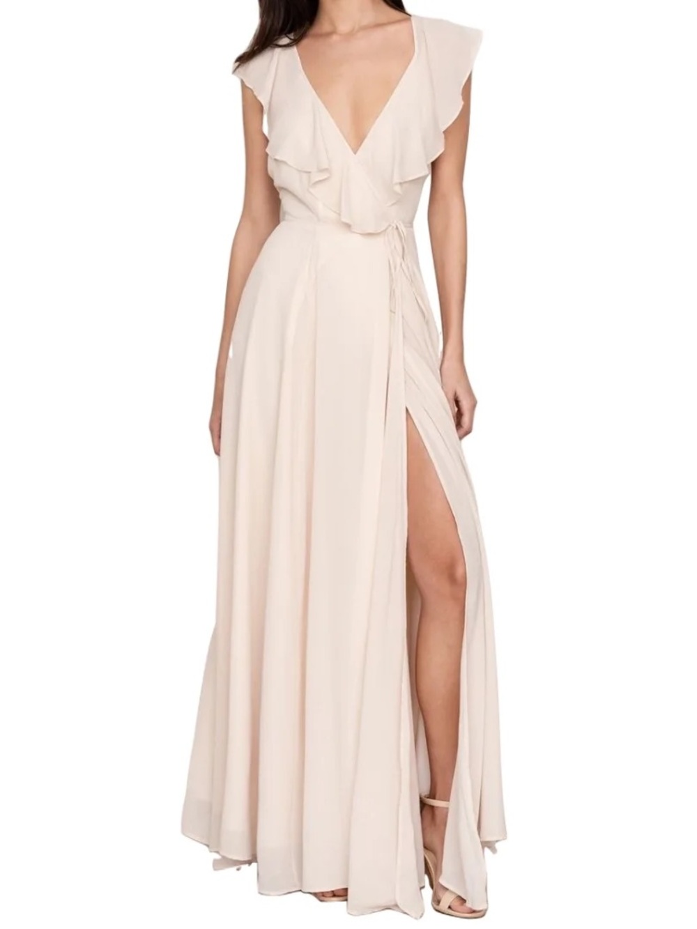 Yumi Kim Full Bloom Chiffon Ruffle Wrap Maxi Dress